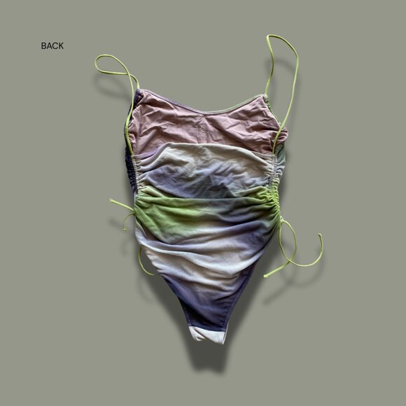 Ruched Multicolour One Piece - Picture 4 of 4